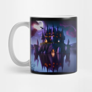 Creepy Castle on Lake Mug